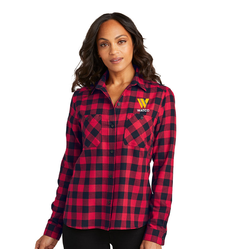 Port Authority® Ladies Plaid Flannel Shirt - LW669