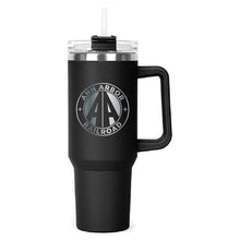 Load image into Gallery viewer, The Hippo Mug & Straw Lid 40 oz. - Laser Engraved Railroad Logo