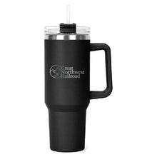 Load image into Gallery viewer, The Hippo Mug & Straw Lid 40 oz. - Laser Engraved Railroad Logo