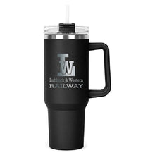 Load image into Gallery viewer, The Hippo Mug & Straw Lid 40 oz. - Laser Engraved Railroad Logo