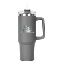 Load image into Gallery viewer, Grey Hippo Mug & Straw Lid 40 oz. - Laser Engraved Railroad Logo