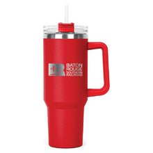 Load image into Gallery viewer, Red Hippo Mug & Straw Lid 40 oz. - Laser Engraved Railroad Logo