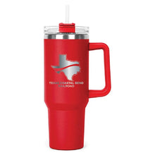 Load image into Gallery viewer, Red Hippo Mug & Straw Lid 40 oz. - Laser Engraved Railroad Logo