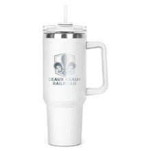 Load image into Gallery viewer, The Hippo Mug & Straw Lid 40 oz. - Laser Engraved Railroad Logo