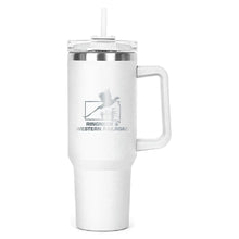 Load image into Gallery viewer, The Hippo Mug & Straw Lid 40 oz. - Laser Engraved Railroad Logo