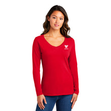 Load image into Gallery viewer, Port & Company® Ladies Long Sleeve Fan Favorite™ V-Neck Tee - LPC450VLS CMSPLC