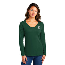Load image into Gallery viewer, Port & Company® Ladies Long Sleeve Fan Favorite™ V-Neck Tee - LPC450VLS CMSPLC