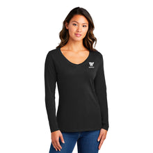 Load image into Gallery viewer, Port & Company® Ladies Long Sleeve Fan Favorite™ V-Neck Tee - LPC450VLS CMSPLC