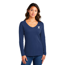 Load image into Gallery viewer, Port & Company® Ladies Long Sleeve Fan Favorite™ V-Neck Tee - LPC450VLS CMSPLC