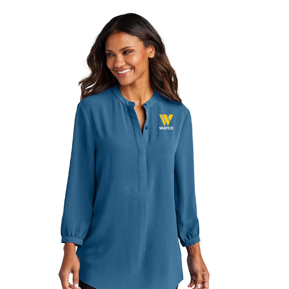 Port Authority® Women's 3/4-Sleeve Textured Crepe Tunic - LW713