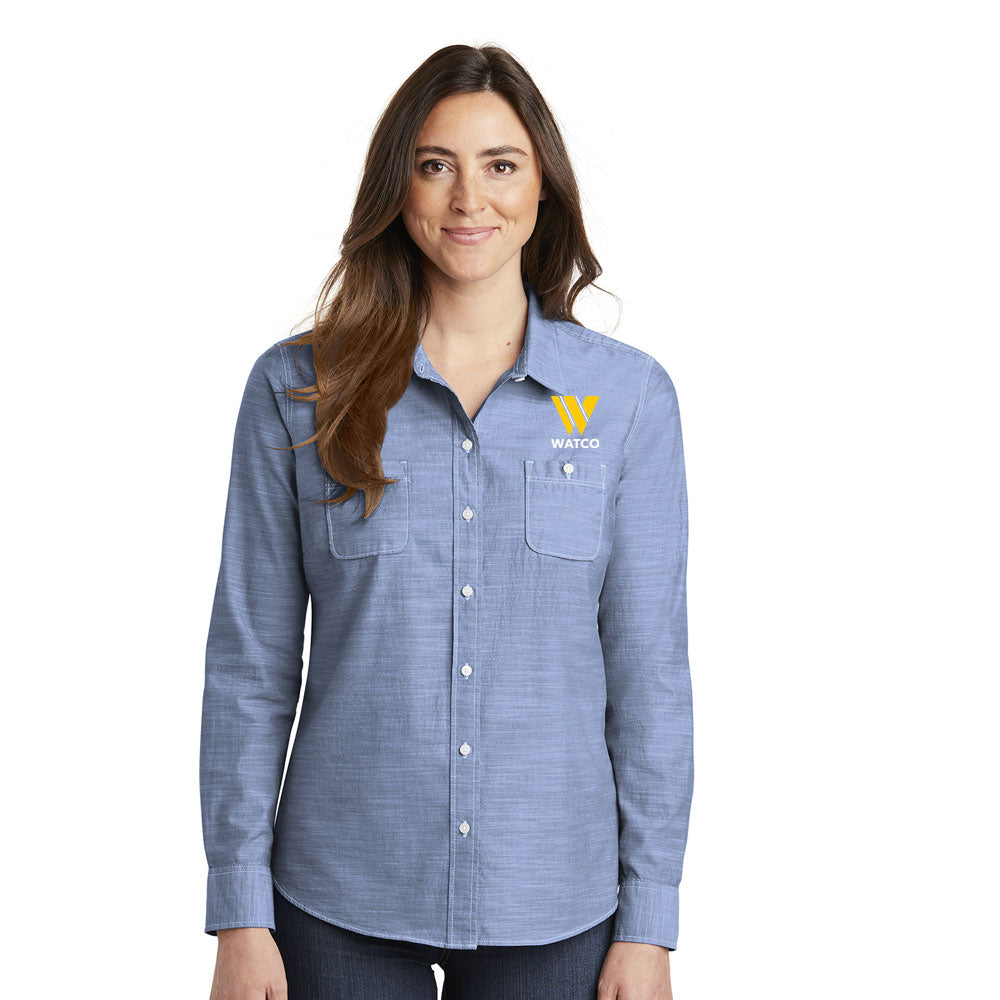 Port Authority® Women's Slub Chambray Shirt - LW380