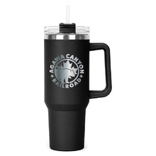 Load image into Gallery viewer, The Hippo Mug &amp; Straw Lid 40 oz. - Laser Engraved Railroad Logo
