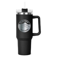 Load image into Gallery viewer, The Hippo Mug &amp; Straw Lid 40 oz. - Laser Engraved Railroad Logo

