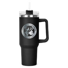Load image into Gallery viewer, The Hippo Mug &amp; Straw Lid 40 oz. - Laser Engraved Railroad Logo
