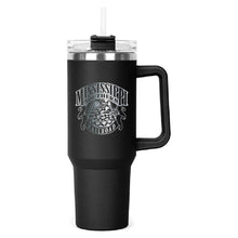 Load image into Gallery viewer, The Hippo Mug &amp; Straw Lid 40 oz. - Laser Engraved Railroad Logo
