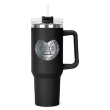 Load image into Gallery viewer, The Hippo Mug &amp; Straw Lid 40 oz. - Laser Engraved Railroad Logo
