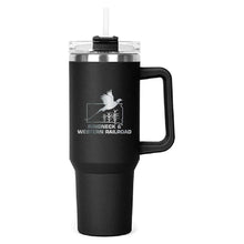 Load image into Gallery viewer, The Hippo Mug &amp; Straw Lid 40 oz. - Laser Engraved Railroad Logo
