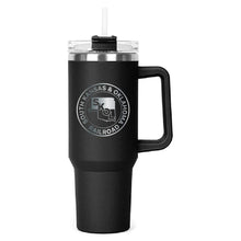 Load image into Gallery viewer, The Hippo Mug &amp; Straw Lid 40 oz. - Laser Engraved Railroad Logo
