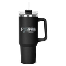 Load image into Gallery viewer, The Hippo Mug &amp; Straw Lid 40 oz. - Laser Engraved Railroad Logo
