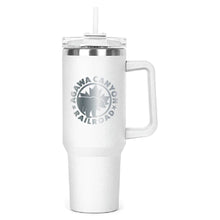 Load image into Gallery viewer, The Hippo Mug &amp; Straw Lid 40 oz. - Laser Engraved Railroad Logo
