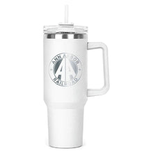 Load image into Gallery viewer, The Hippo Mug &amp; Straw Lid 40 oz. - Laser Engraved Railroad Logo
