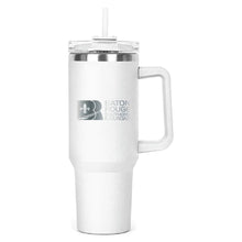 Load image into Gallery viewer, The Hippo Mug &amp; Straw Lid 40 oz. - Laser Engraved Railroad Logo
