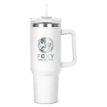 Load image into Gallery viewer, The Hippo Mug &amp; Straw Lid 40 oz. - Laser Engraved Railroad Logo
