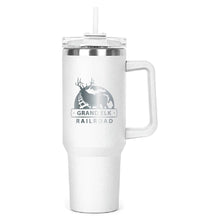 Load image into Gallery viewer, The Hippo Mug &amp; Straw Lid 40 oz. - Laser Engraved Railroad Logo
