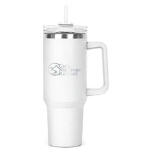 Load image into Gallery viewer, The Hippo Mug &amp; Straw Lid 40 oz. - Laser Engraved Railroad Logo
