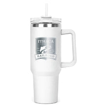 Load image into Gallery viewer, The Hippo Mug &amp; Straw Lid 40 oz. - Laser Engraved Railroad Logo
