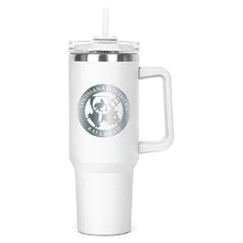 Load image into Gallery viewer, The Hippo Mug &amp; Straw Lid 40 oz. - Laser Engraved Railroad Logo
