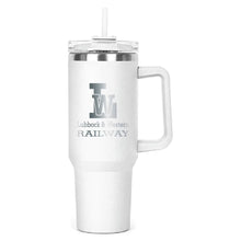Load image into Gallery viewer, The Hippo Mug &amp; Straw Lid 40 oz. - Laser Engraved Railroad Logo
