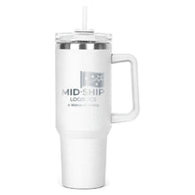 Load image into Gallery viewer, The Hippo Mug &amp; Straw Lid 40 oz. - Laser Engraved Railroad Logo
