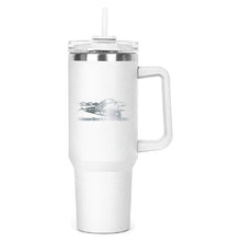 Load image into Gallery viewer, The Hippo Mug &amp; Straw Lid 40 oz. - Laser Engraved Railroad Logo
