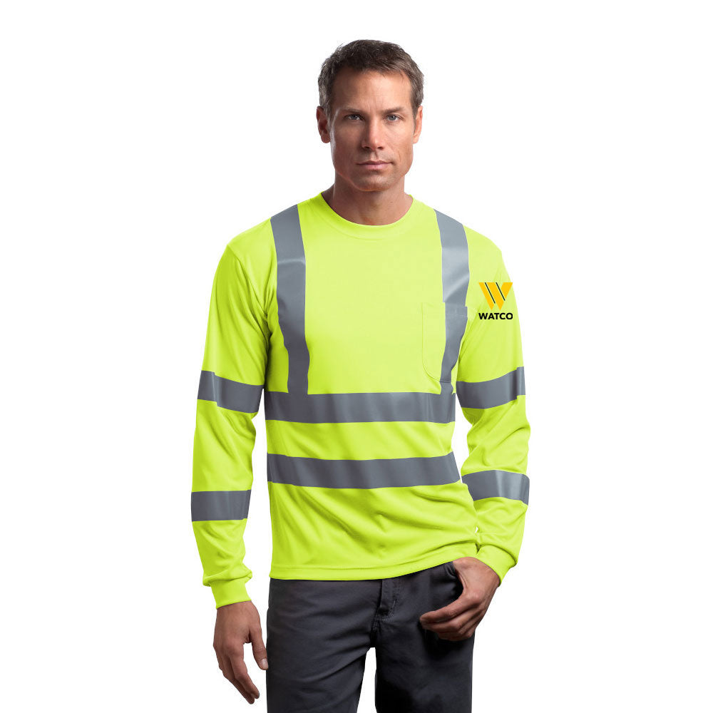 CornerStone® - ANSI 107 Class 3 Long Sleeve Snag-Resistant Reflective T-Shirt - CS409