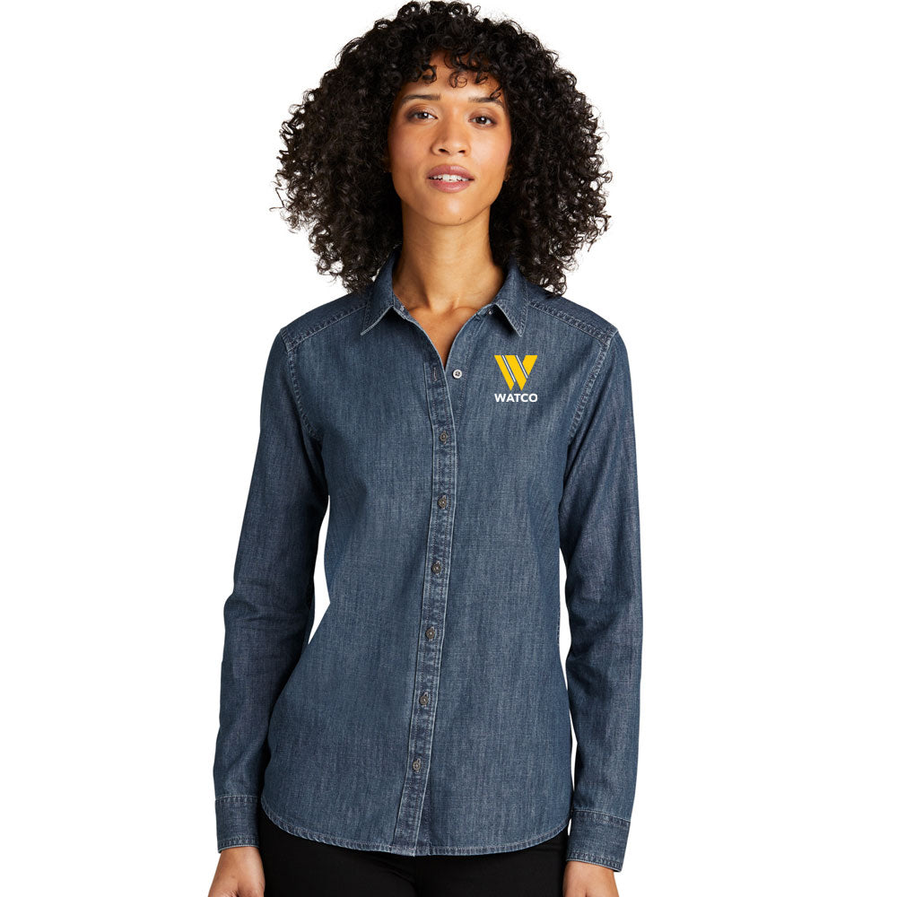 Port Authority® Ladies Long Sleeve Perfect Denim Shirt - LW676