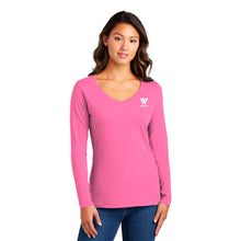 Load image into Gallery viewer, Port &amp; Company® Ladies Long Sleeve Fan Favorite™ V-Neck Tee - LPC450VLS CMSPLC
